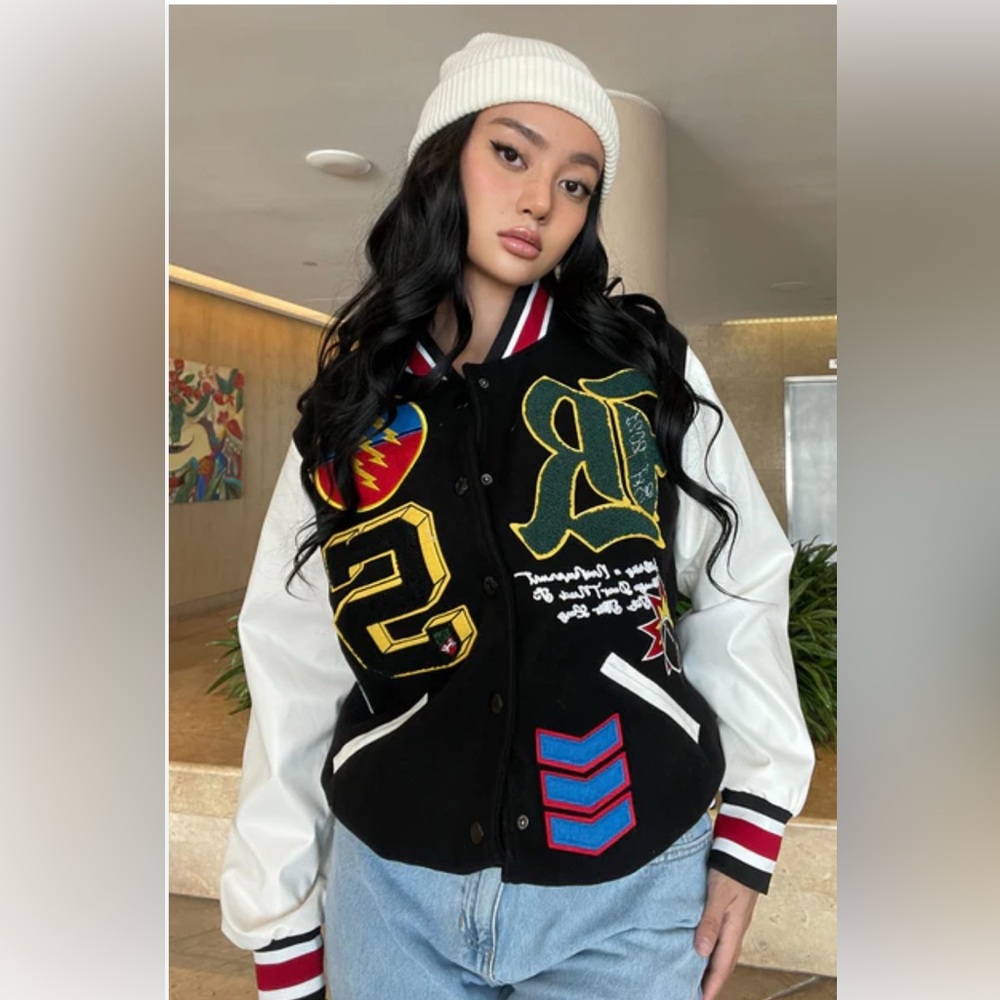 Fashion Nova Winning Game Varsity Jacket size 1X